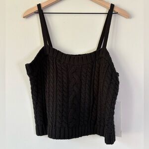 NWT AQUA Cable Knit Tank Top